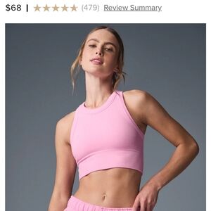 ALO Sweet Pink New High neck Bra